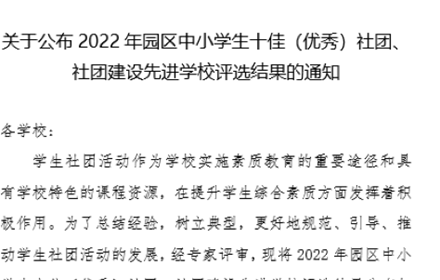 喜报！十佳社团来了！